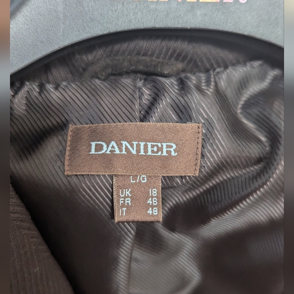 Dark Brown Suede/leather Danier Jacket - Picture 5 of 6